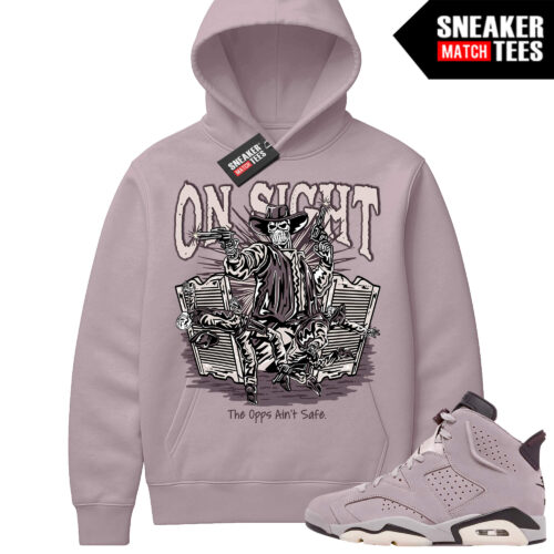 Jordan 6 AMM Smokey Mauve Sneaker Match Hoodie Mauve On Sight