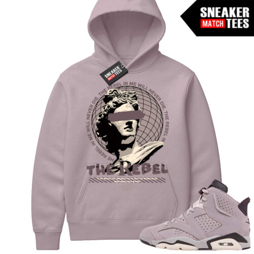 Jordan 6 AMM Smokey Mauve Sneaker Match Hoodie Mauve Rebel In Me
