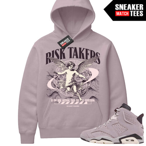 Jordan 6 AMM Smokey Mauve Sneaker Match Hoodie Mauve Risk Takers Worldwide