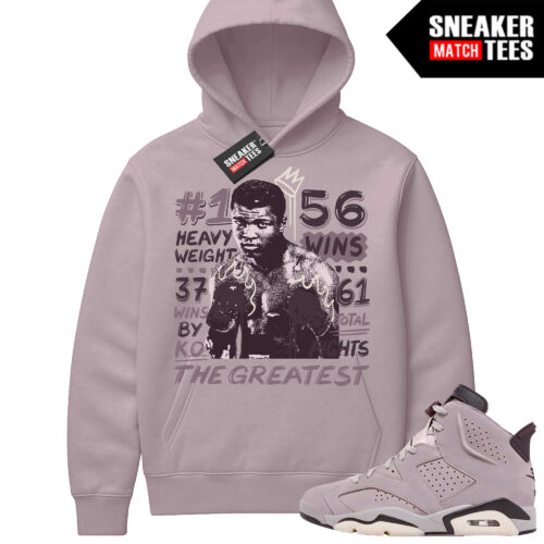 Jordan 6 AMM Smokey Mauve Sneaker Match Hoodie Mauve The Greatest