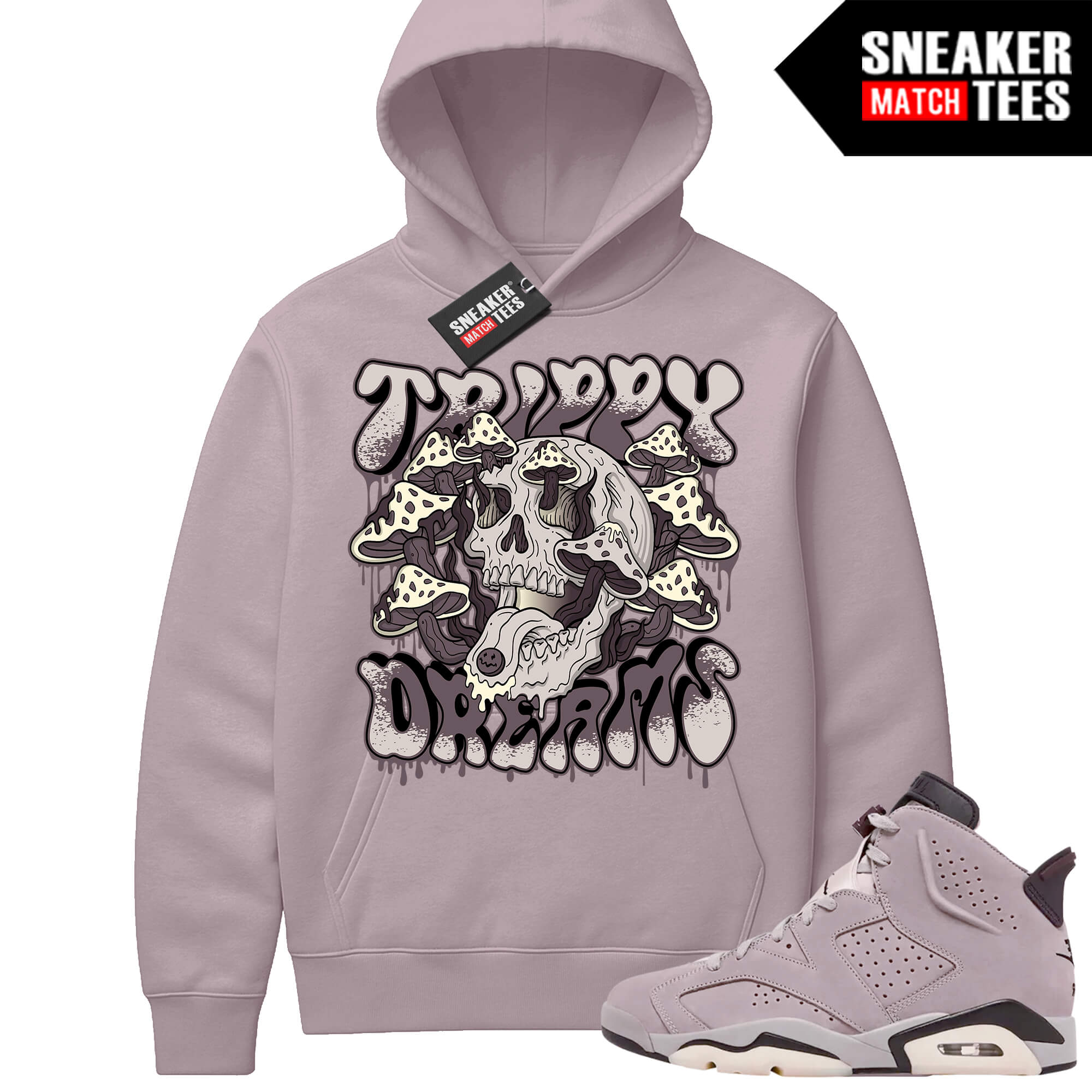 Jordan 6 AMM Smokey Mauve Sneaker Match Hoodie Mauve Trippy Dreams