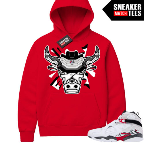 Jordan 8 Bugs Bunny Sneaker Match Hoodie Red Retro Bull