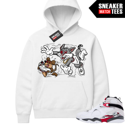 Jordan 8 Bugs Bunny Sneaker Match Hoodie White Finessed