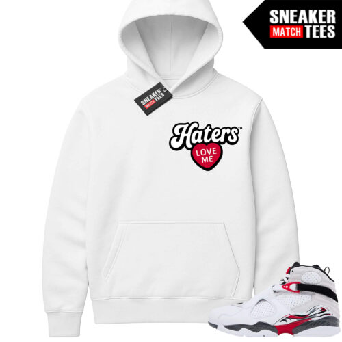 Jordan 8 Bugs Bunny Sneaker Match Hoodie White Haters Love Me