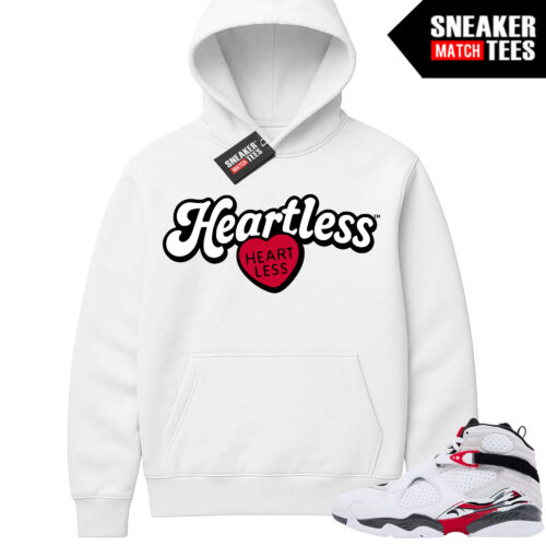 Jordan 8 Bugs Bunny Sneaker Match Hoodie White Heartless logo