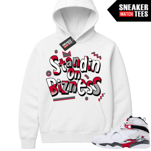 Jordan 8 Bugs Bunny Sneaker Match Hoodie White Standin On Bizness