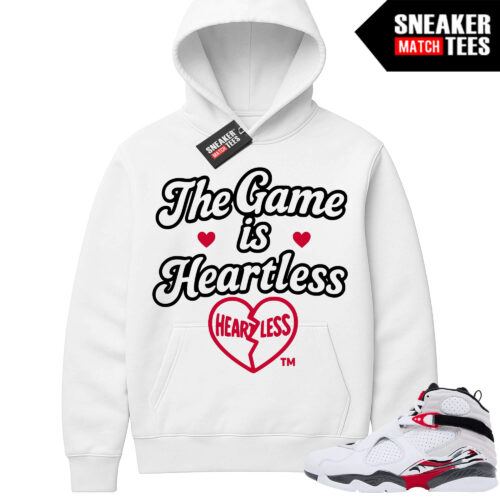 Jordan 8 Bugs Bunny Sneaker Match Hoodie White The Game is Heartless