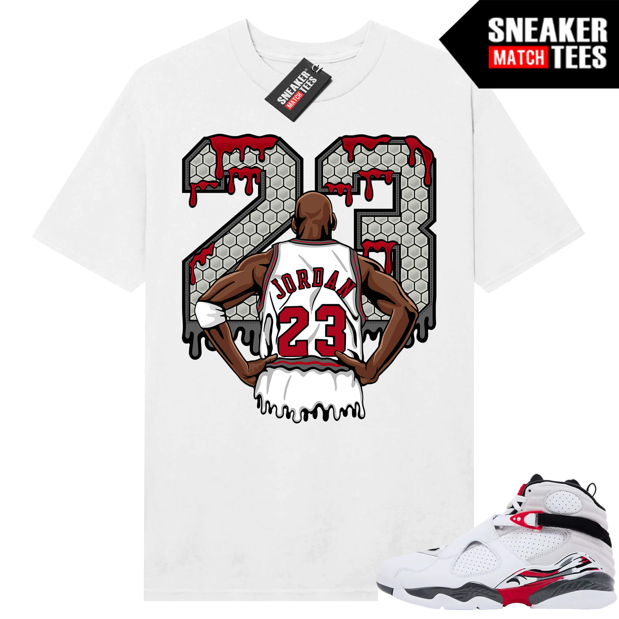 Jordan 8 Bugs Bunny Sneaker Match Tees White 23 Is Back
