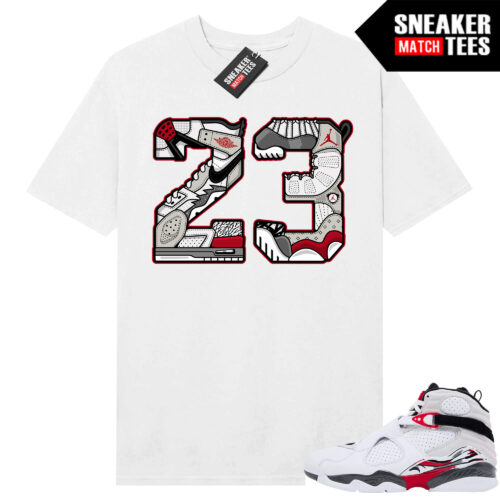 Jordan 8 Bugs Bunny Sneaker Match Tees White 23 Retro Mashup