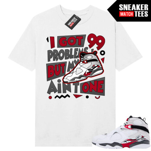 Jordan 8 Bugs Bunny Sneaker Match Tees White 99 Problems