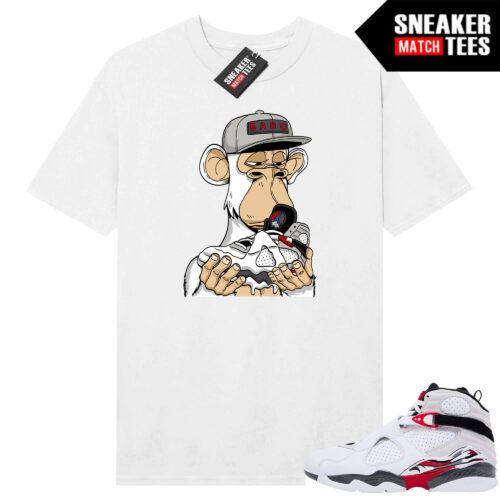 Jordan 8 Bugs Bunny Sneaker Match Tees White Bored Ape Sneaker Club