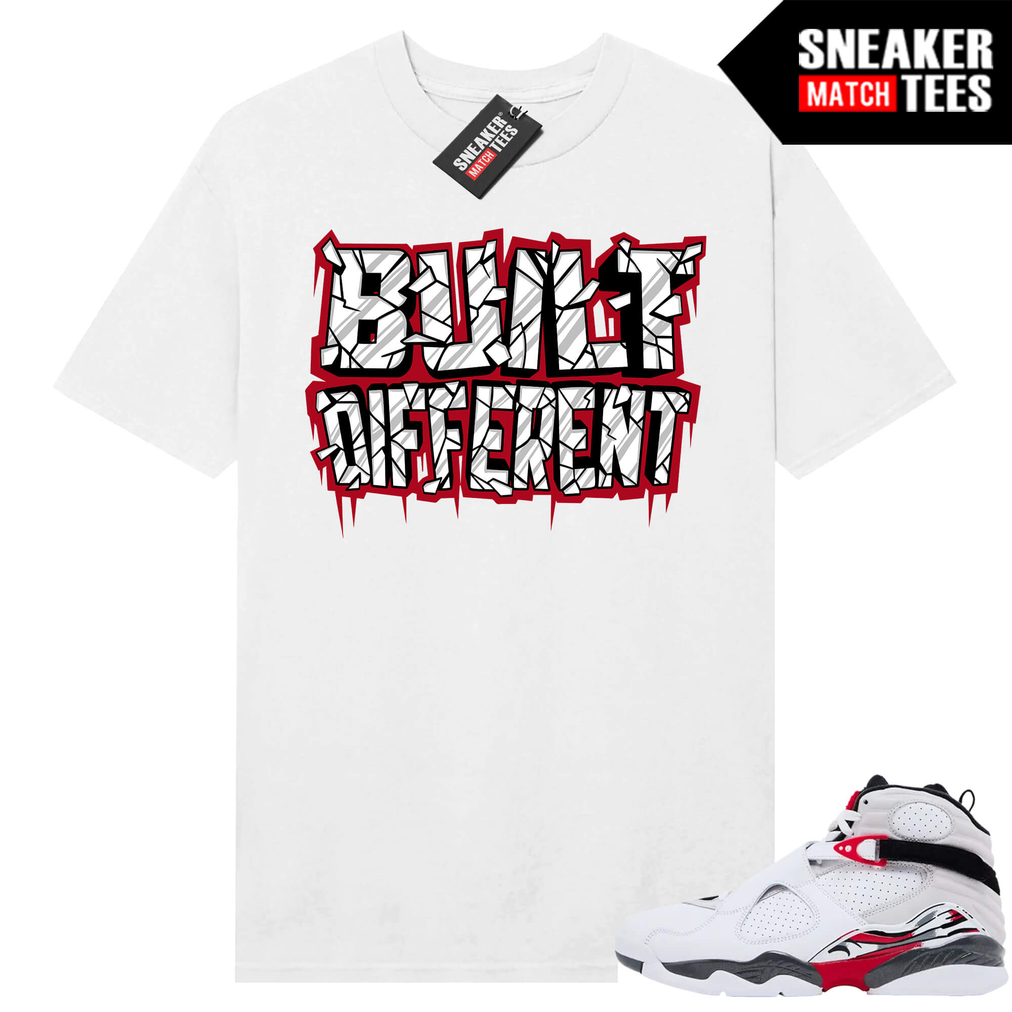 Jordan 8 Bugs Bunny Sneaker Match Tees White Built Different