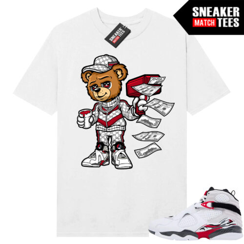 Jordan 8 Bugs Bunny Sneaker Match Tees White Cash Canon Bear