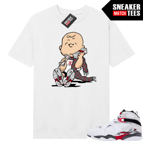 Jordan 8 Bugs Bunny Sneaker Match Tees White Designer Charlie