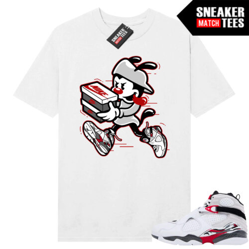 Jordan 8 Bugs Bunny Sneaker Match Tees White Double Up