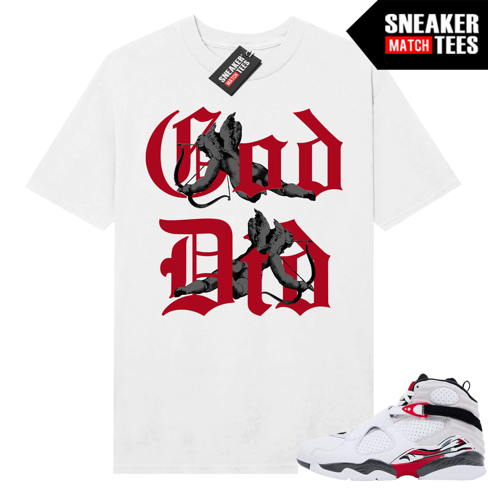 Jordan 8 Bugs Bunny Sneaker Match Tees White God Did