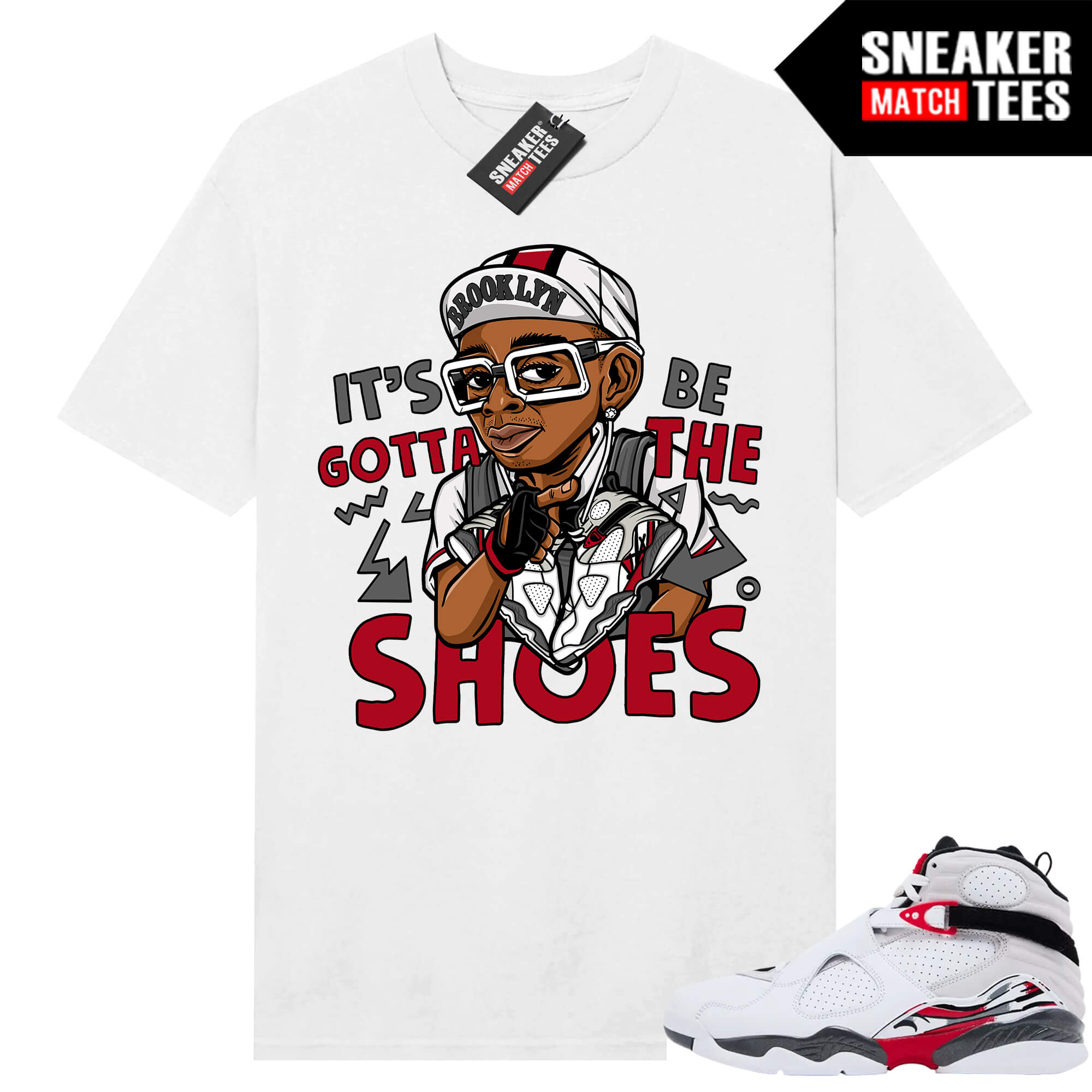 Jordan 8 Bugs Bunny Sneaker Match Tees White Gotta Be the Shoes
