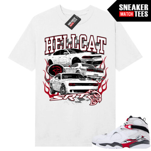 Jordan 8 Bugs Bunny Sneaker Match Tees White Hellcat