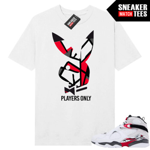 Jordan 8 Bugs Bunny Sneaker Match Tees White Players Only