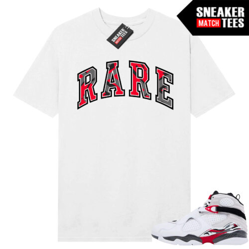 Jordan 8 Bugs Bunny Sneaker Match Tees White Rare Arch Logo