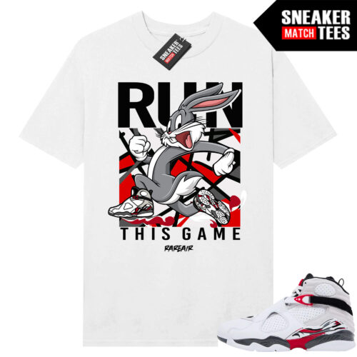 Jordan 8 Bugs Bunny Sneaker Match Tees White Run This Game