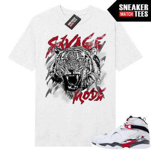 Jordan 8 Bugs Bunny Sneaker Match Tees White Savage Mode