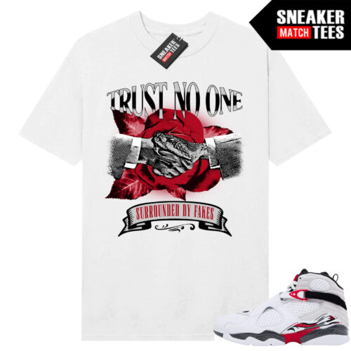 Jordan 8 Bugs Bunny Sneaker Match Tees White Snakes Trust No One