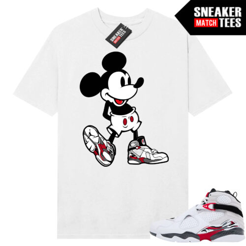 Jordan 8 Bugs Bunny Sneaker Match Tees White Sneakerhead Mickey