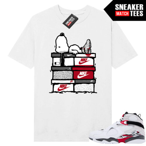 Jordan 8 Bugs Bunny Sneaker Match Tees White Sneakerhead Snoopy