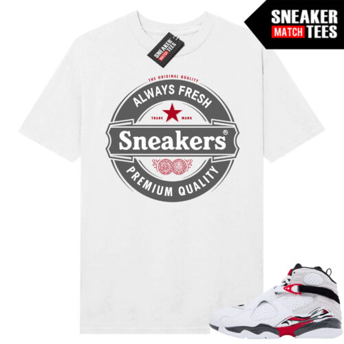 Jordan 8 Bugs Bunny Sneaker Match Tees White Sneakers