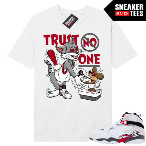 Jordan 8 Bugs Bunny Sneaker Match Tees White Trust No One