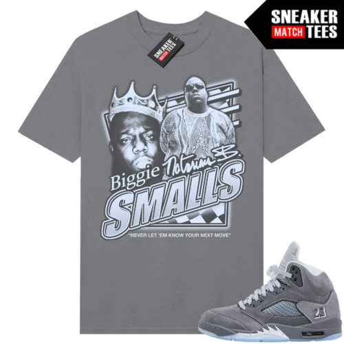 Wolf Grey 5s Sneaker Match Tees Wolf Grey T-shirt Biggie Motion
