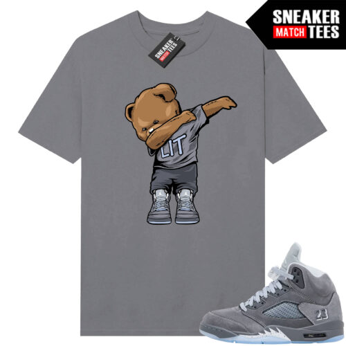 Wolf Grey 5s Sneaker Match Tees Wolf Grey T-shirt Dabin Bear