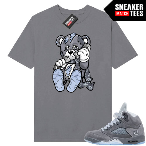 Wolf Grey 5s Sneaker Match Tees Wolf Grey T-shirt Designer Bear