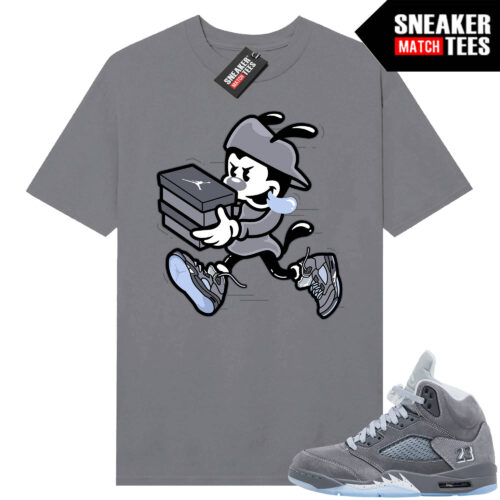 Wolf Grey 5s Sneaker Match Tees Wolf Grey T-shirt Double Up