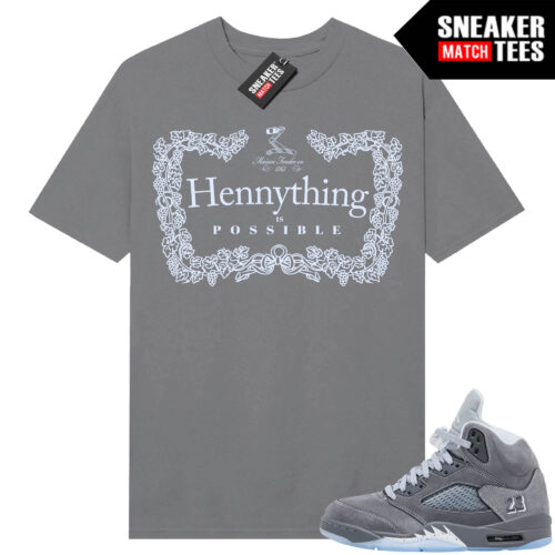 Wolf Grey 5s Sneaker Match Tees Wolf Grey T-shirt Hennything