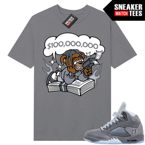 Wolf Grey 5s Sneaker Match Tees Wolf Grey T-shirt Hundred Milly