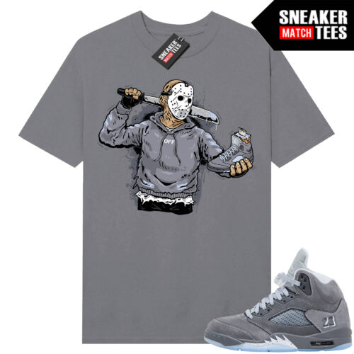 Wolf Grey 5s Sneaker Match Tees Wolf Grey T-shirt Jason Cop