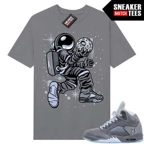 Wolf Grey 5s Sneaker Match Tees Wolf Grey T-shirt Moon Man 5s