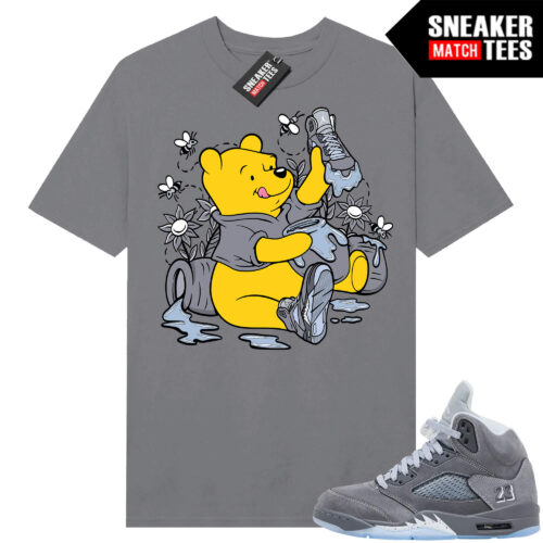 Wolf Grey 5s Sneaker Match Tees Wolf Grey T-shirt New Shoe Drip