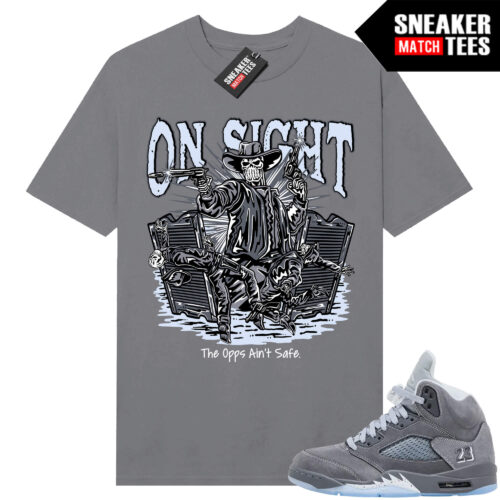 Wolf Grey 5s Sneaker Match Tees Wolf Grey T-shirt On Sight