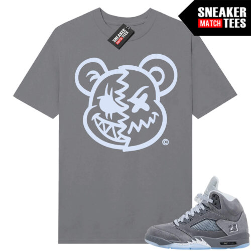 Wolf Grey 5s Sneaker Match Tees Wolf Grey T-shirt Psycho Teddy