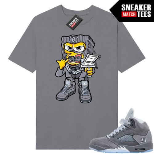 Wolf Grey 5s Sneaker Match Tees Wolf Grey T-shirt Savage Bob