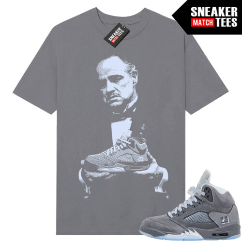 Wolf Grey 5s Sneaker Match Tees Wolf Grey T-shirt Sneaker Godfather