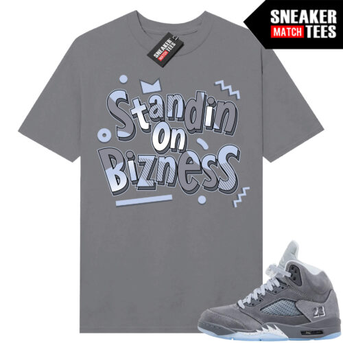 Wolf Grey 5s Sneaker Match Tees Wolf Grey T-shirt Standin On Bizness