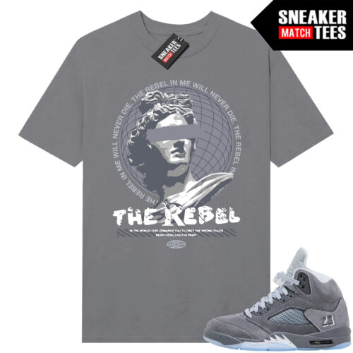 Wolf Grey 5s Sneaker Match Tees Wolf Grey T-shirt The Rebel In Me