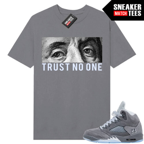 Wolf Grey 5s Sneaker Match Tees Wolf Grey T-shirt Trust No One