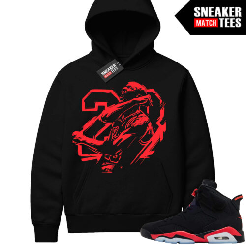 Infrared 6s Reverse Sneaker Match Hoodies Black MJ Victory