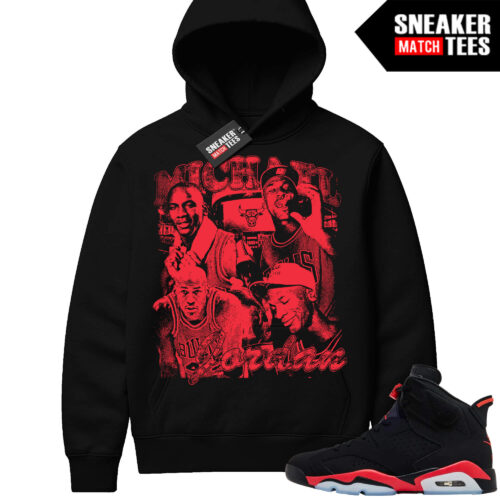 Infrared 6s Reverse Sneaker Match Hoodies Black MJ Vintage