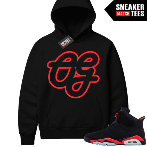 Infrared 6s Reverse Sneaker Match Hoodies Black OG Script